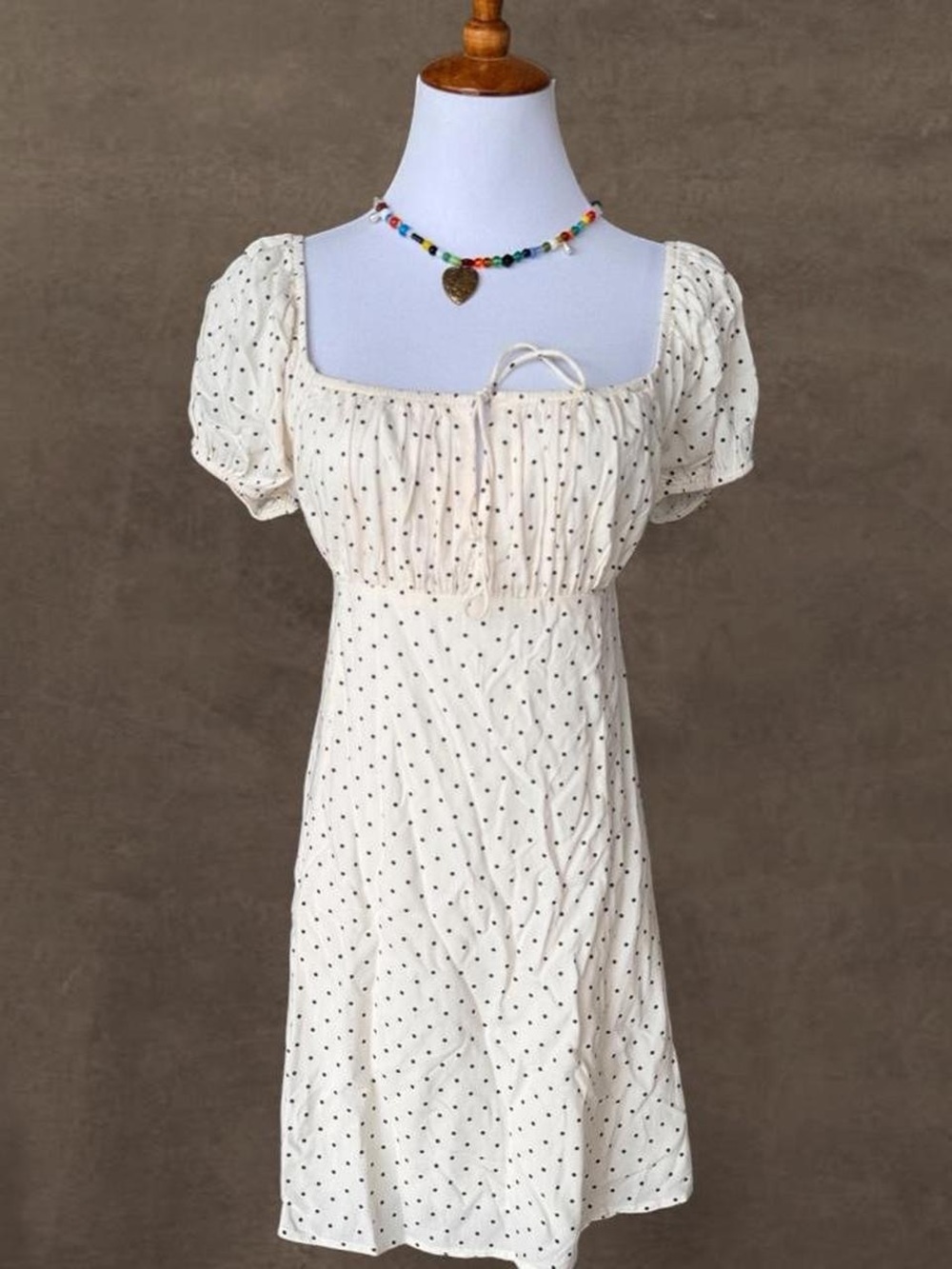 Polka dot mini dress